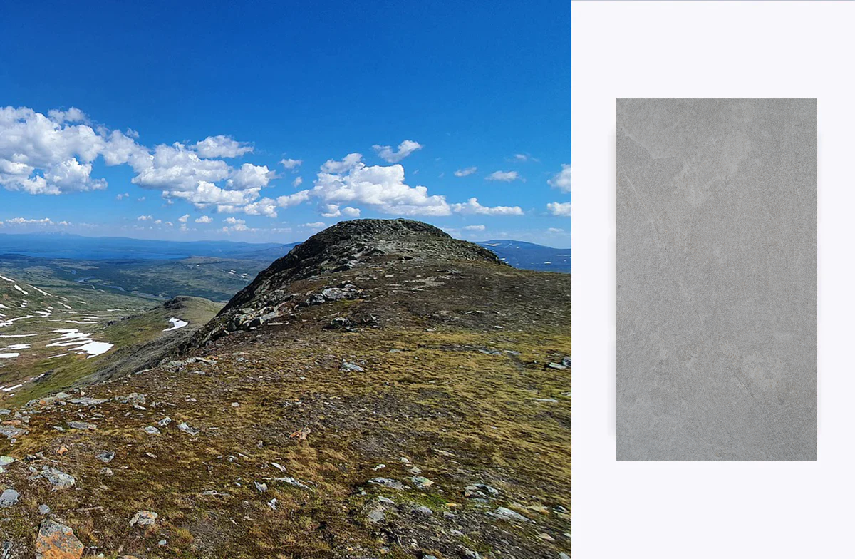 Granitkeramik Bräcke, inspirerad av naturstenen kvarts.