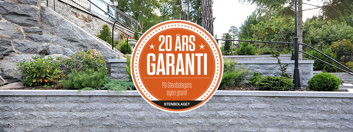 Garanti i 20 år - Stenbolagets granit!