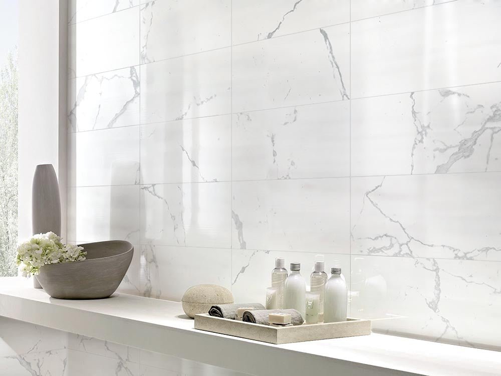 Ecostone med uteseende av marmor carrara - Stenbolaget