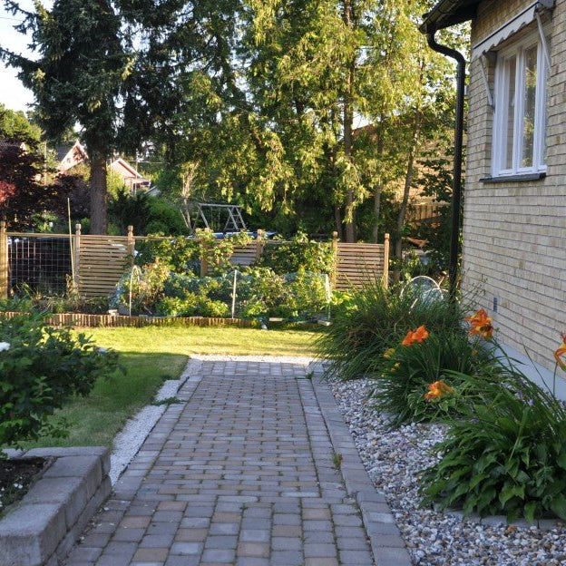 Från sandöken till levande tomt med ljus & sten - Stenbolaget