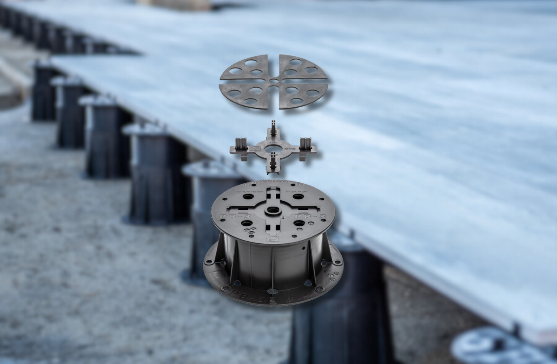 Granitkeramik på piedestaler