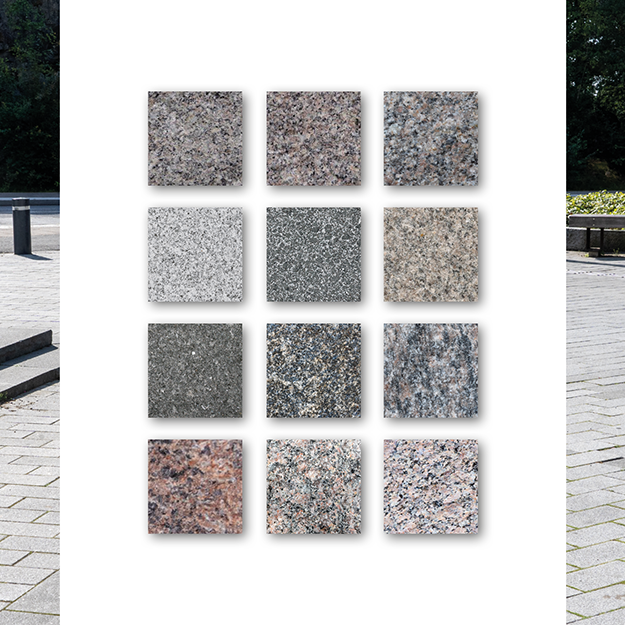 Granit till offentliga stadsytor