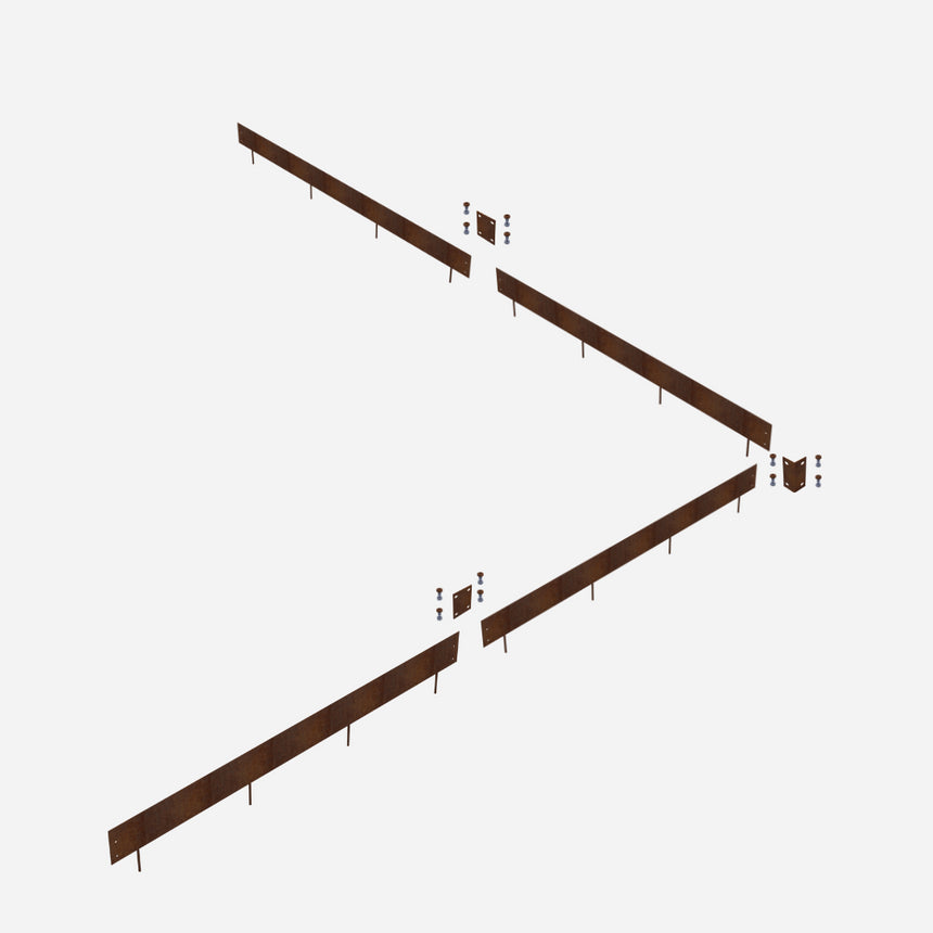 Stålkant Cortenstål Rak 1500x120