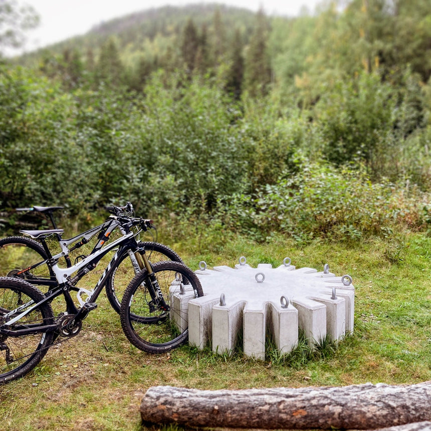 Cykelställ Kuggen 1600x480 - Stenbolaget