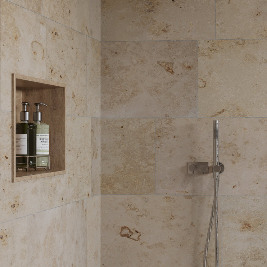 Jurakalksten Slipad Beige Materialprov - Stenbolaget