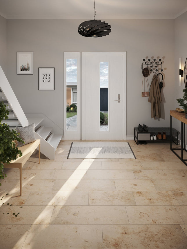 Jurakalksten Slipad Beige Materialprov - Stenbolaget