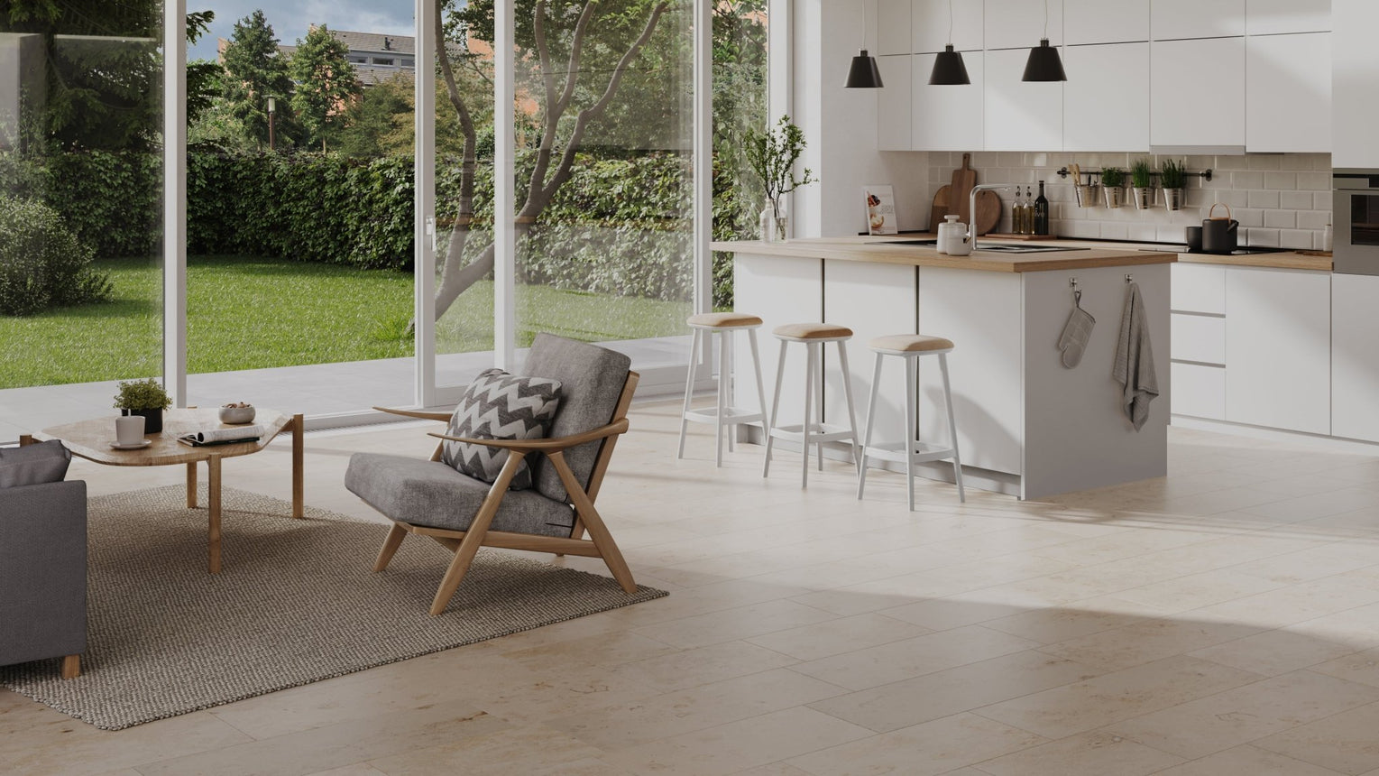 Jurakalksten Slipad Beige Materialprov - Stenbolaget