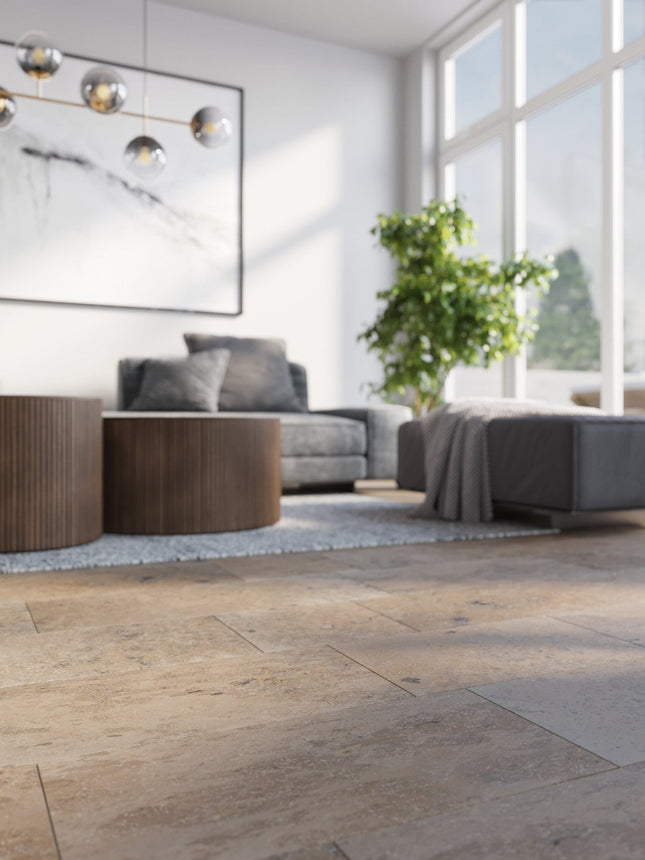 Jurakalksten Slipad Grå/Beige Fallande x305x10 - Stenbolaget