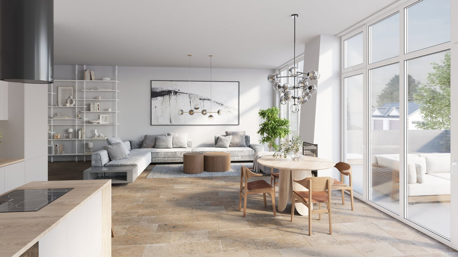 Jurakalksten Slipad Grå/Beige Fallande x305x10 - Stenbolaget