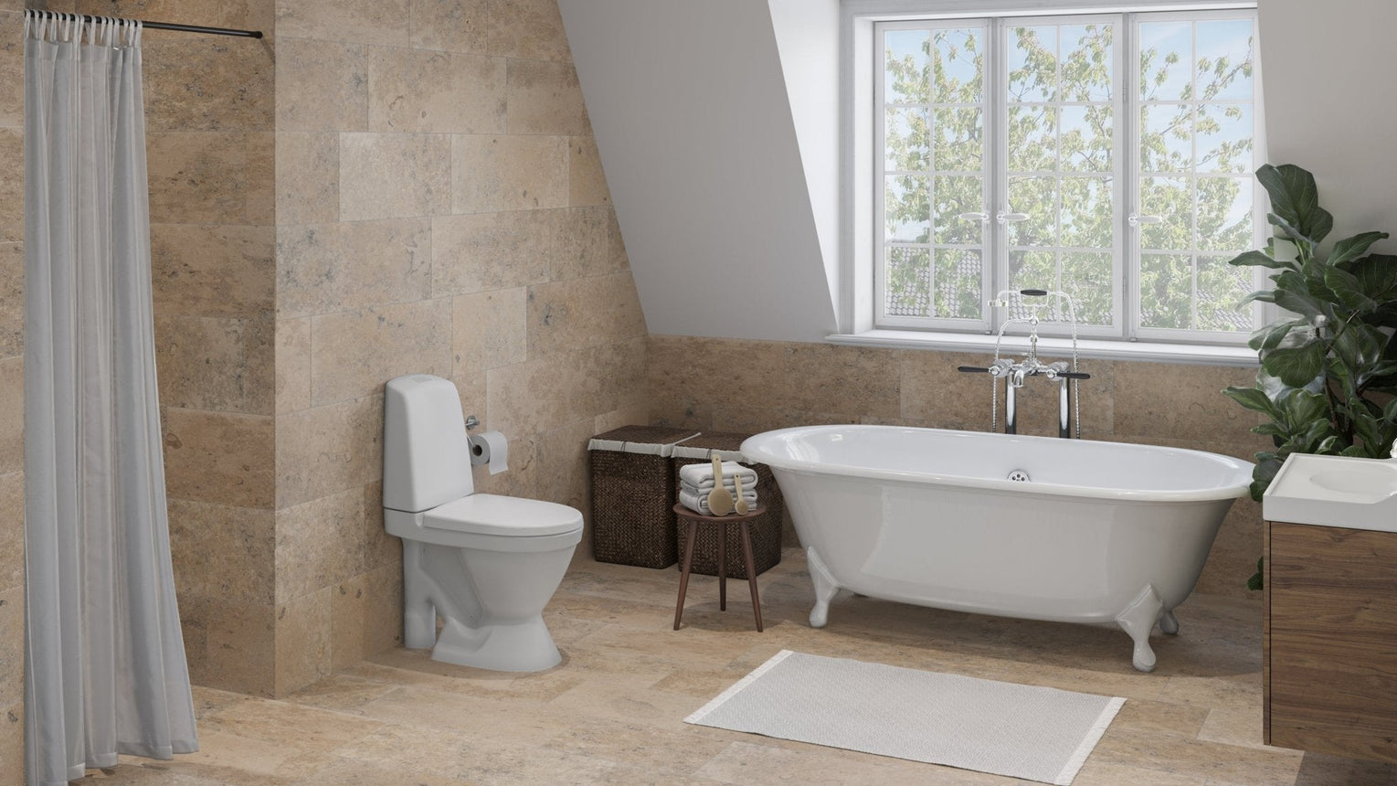 Jurakalksten Slipad Grå/Beige Fallande x305x10 - Stenbolaget