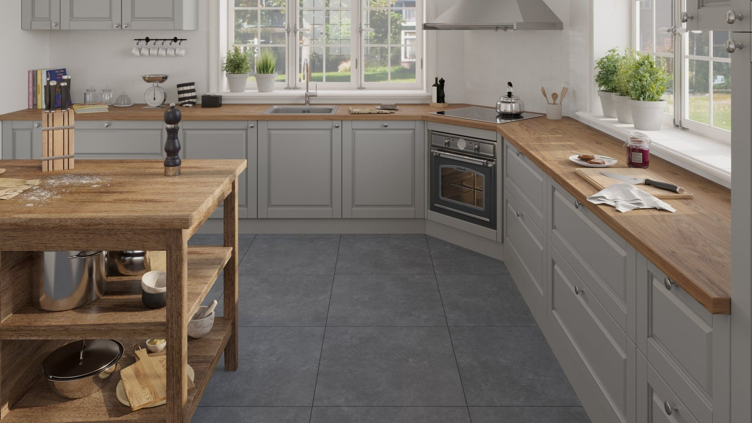 Koncept Betong Klinker Antracit 60x60 - Stenbolaget
