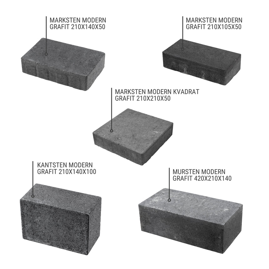 Marksten Modern Grafit 210x140x50 - Stenbolaget