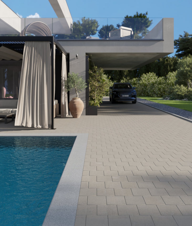 Marksten Modern Kvadrat Grå 210x210x50 - Stenbolaget