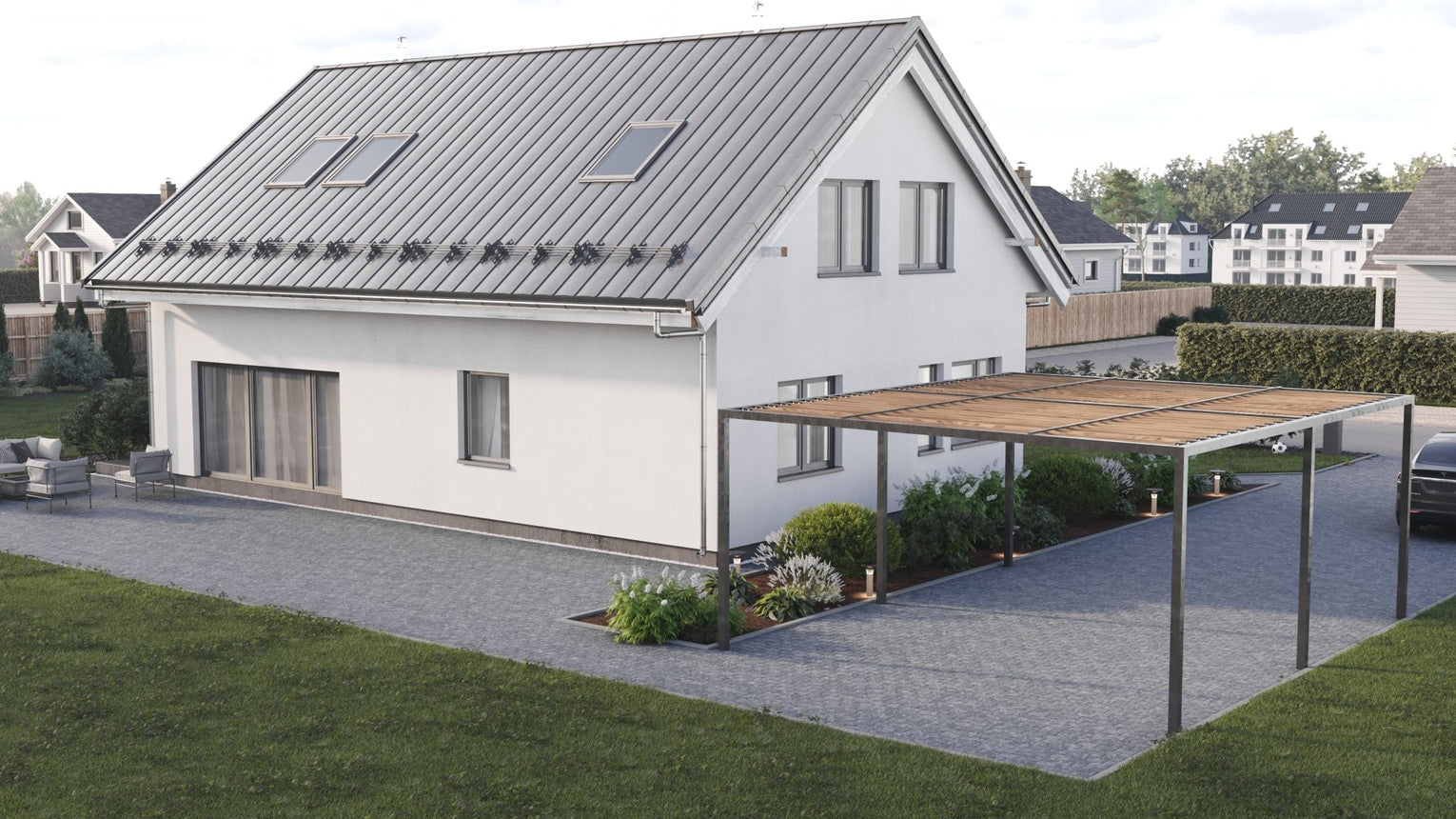 Marksten Visby Struktur Grafit 50mm - Stenbolaget