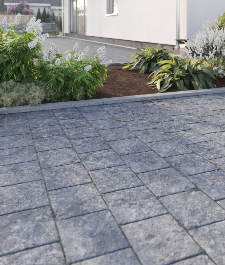Marksten Visby Struktur Kvadrat Grafit 50mm - Stenbolaget