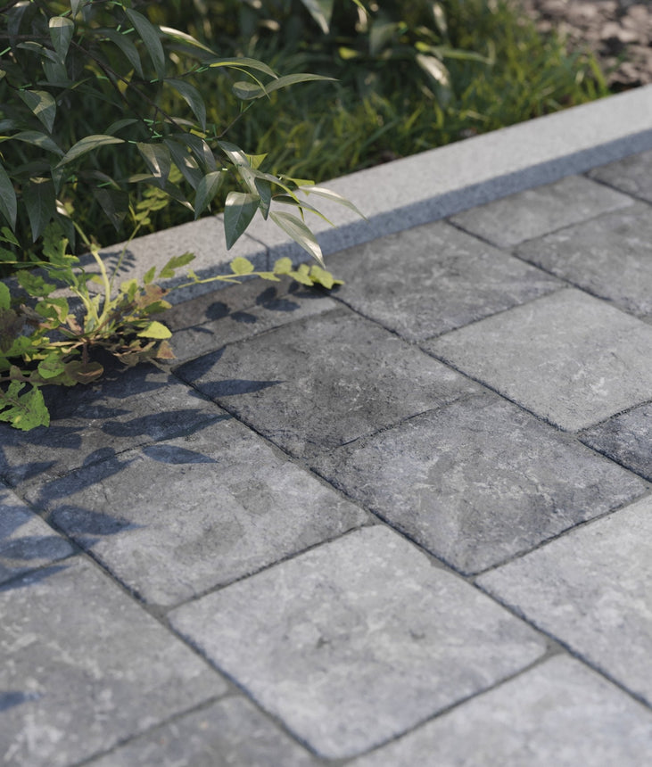 Marksten Visby Struktur Kvadrat Gråmix 50mm - Stenbolaget