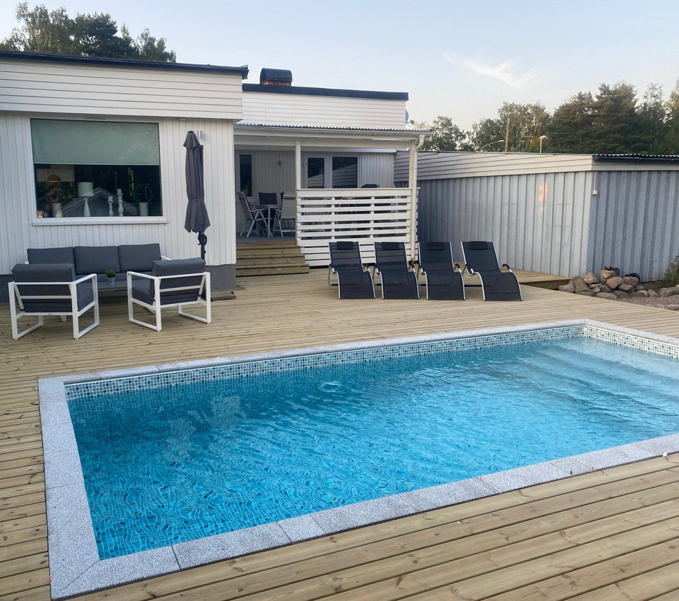 Poolpaket Granit Grå 500 4x8m1 - Stenbolaget