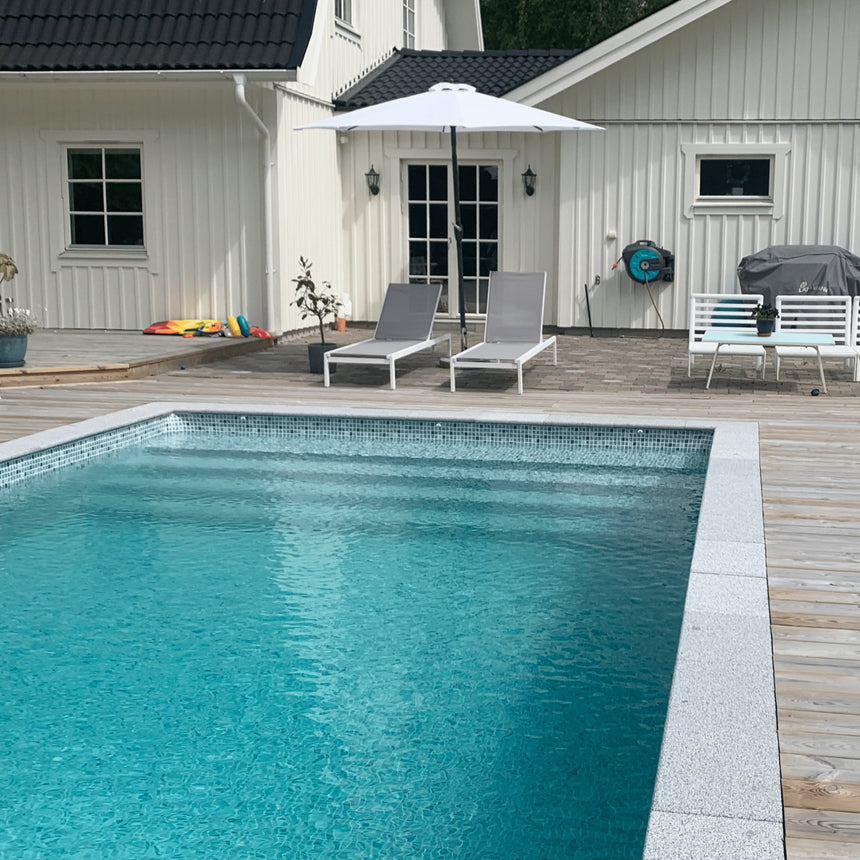 Poolpaket Granit Grå 600 4x8m - Stenbolaget