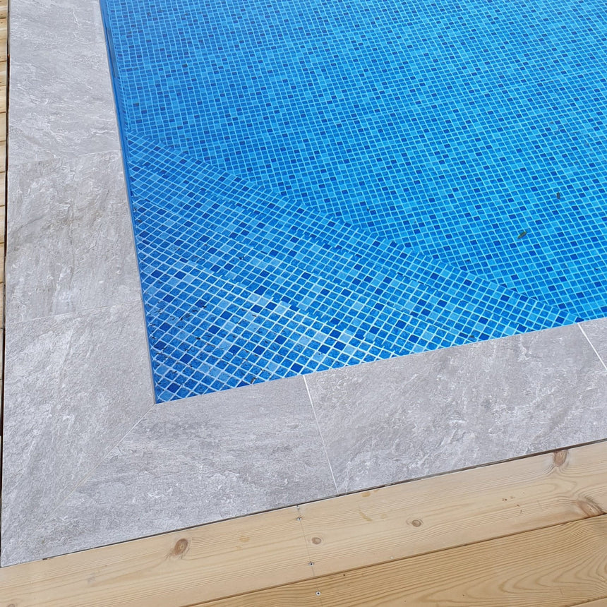 Poolpaket Marstrand Grå 4x8m - Stenbolaget