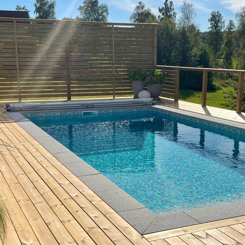 Poolsten Granit Rak Grafitgrå 500x200 - Stenbolaget