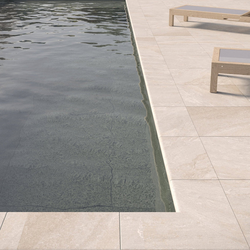 Poolsten Granitkeramik Marstrand sand - Stenbolaget