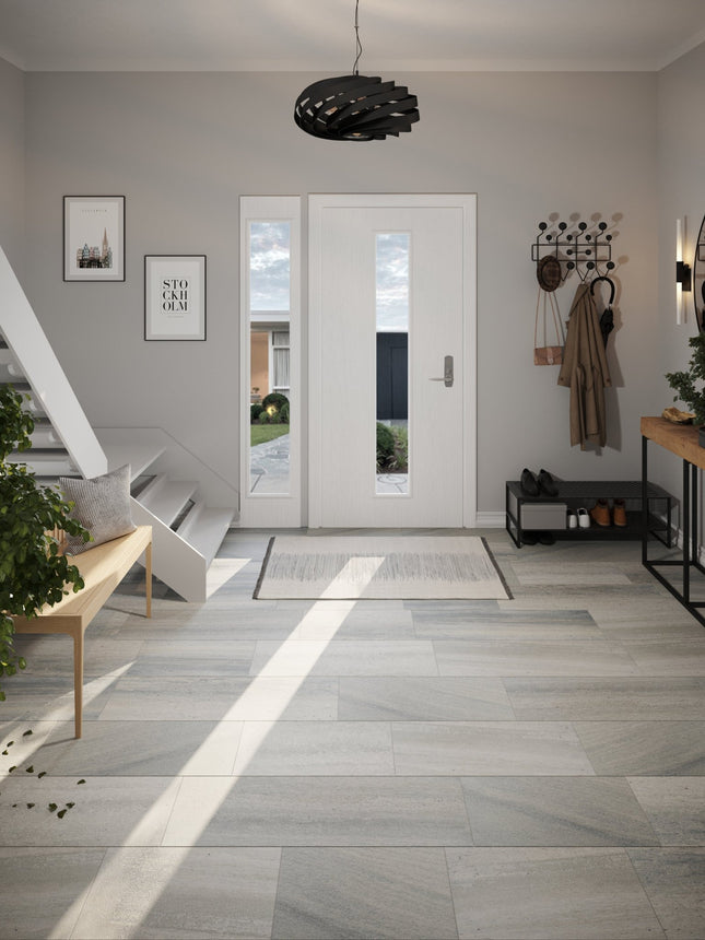 Skiffergolv Oppdal Ljus Silkesborstad 30x30 - Stenbolaget