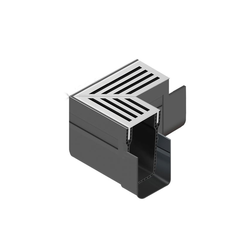 Slimline Hörnelement Alu - galler - Stenbolaget