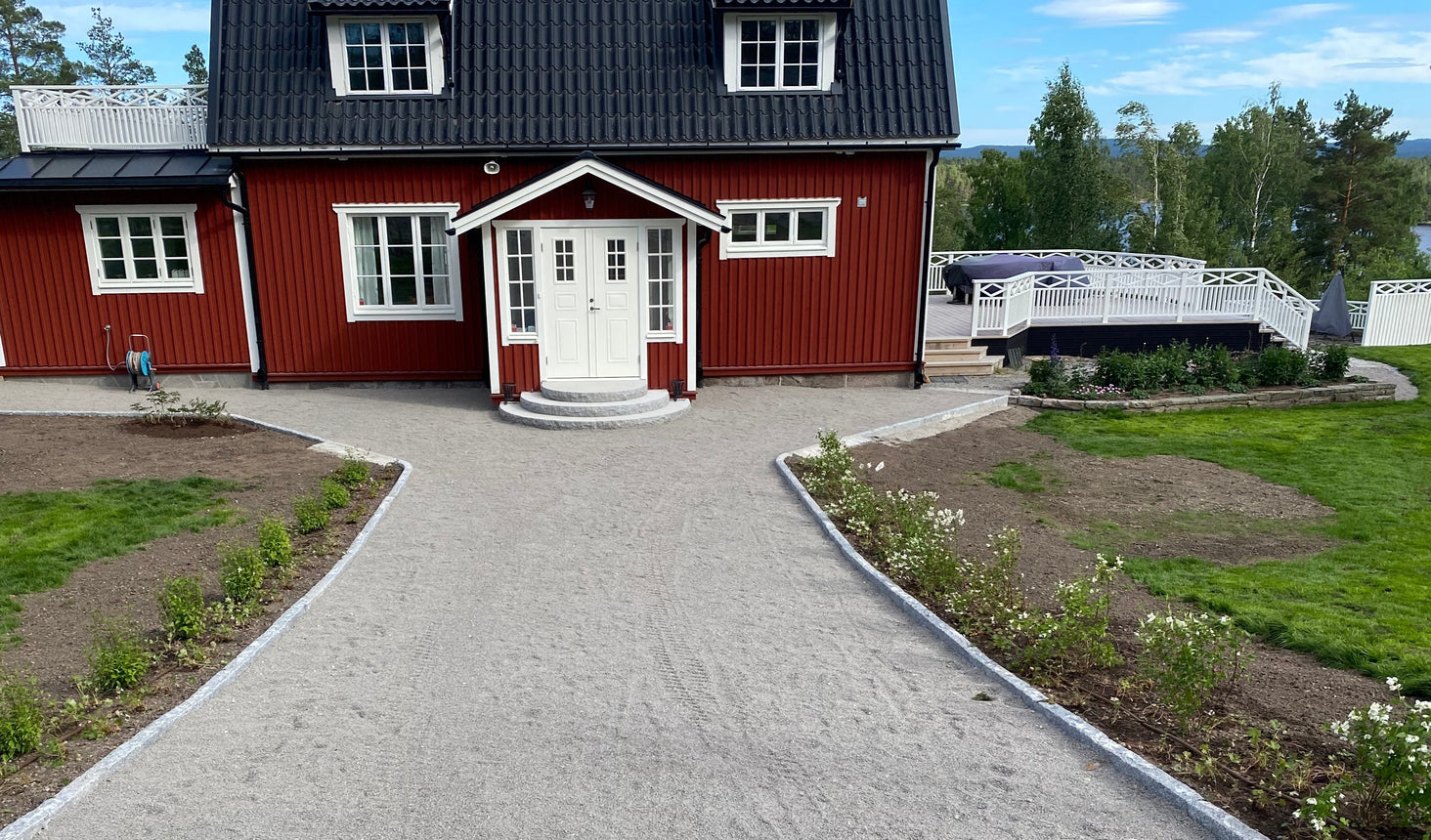 Indgangstrappe Bergama Granit Grå Rund 1700x850x150