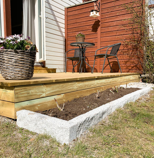 Trädgårdskantsten Mini Rustik Grå 500x150x75 | Stenbolaget.