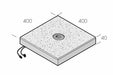 Belysningsplatta Vision Savoia 400x400x40 - Stenbolaget