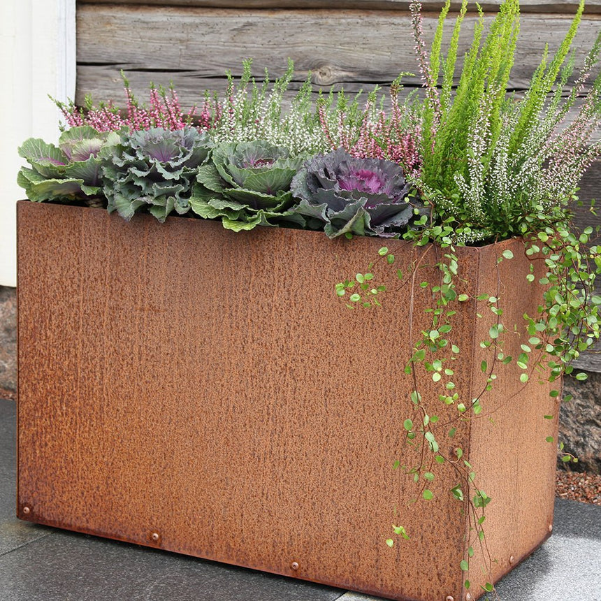 Corten Kruka m Botten 300x600x400 - Stenbolaget