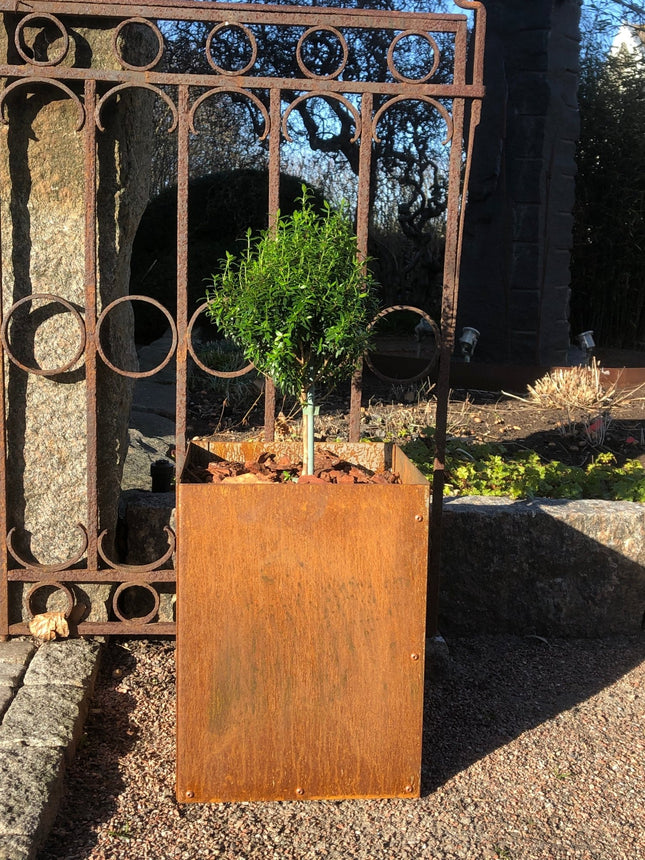 Corten Kruka m Botten 300x600x400 - Stenbolaget