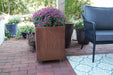 Corten Kruka m Botten 450x450x550 - Stenbolaget