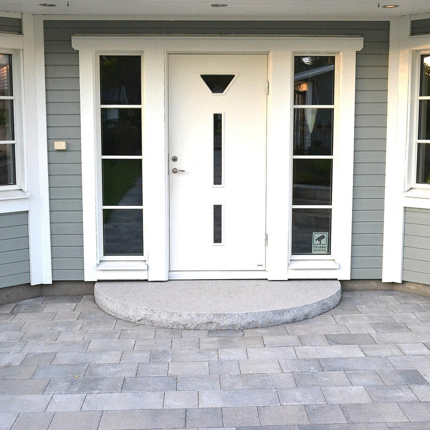 Entrétrappa Bergama Granit Grå Rund 1700x850x150 - Stenbolaget