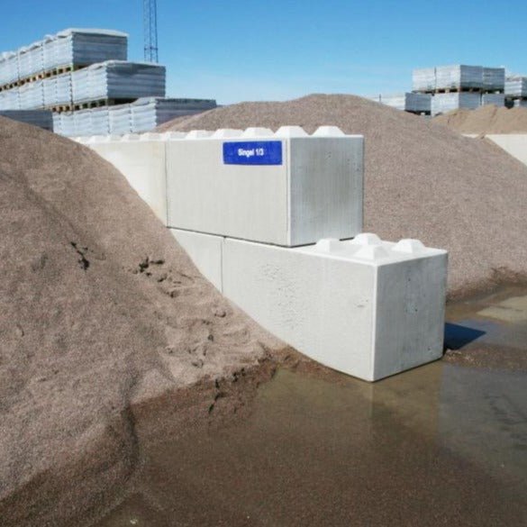 Flexiblock Halv Grå 800x800x800 - Stenbolaget