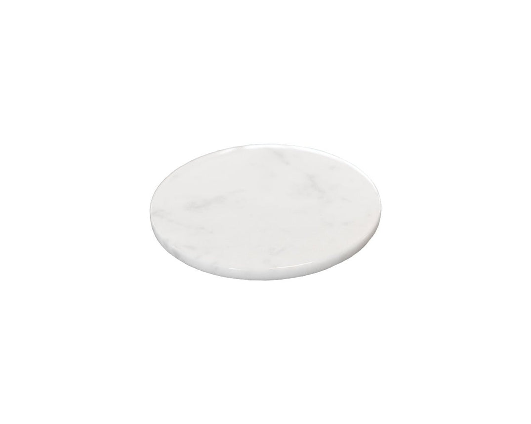 Glasunderlägg 6 - Pack Bianco Carrara Ø 100mm - Stenbolaget