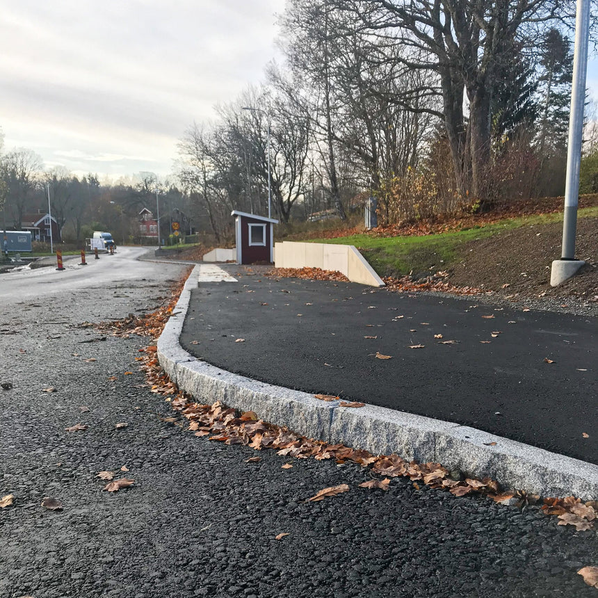 Granitkantsten Bergama RV1 Grå Radie 0,5 500 - 1100 - Stenbolaget