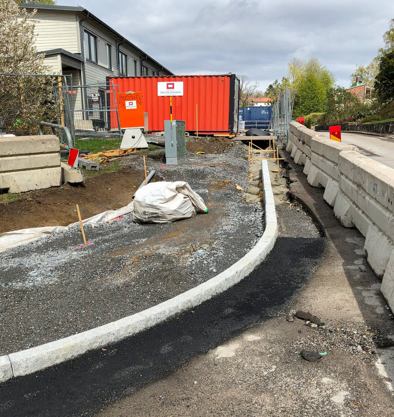 Granitkantsten Bergama RV2 Grå Radie 4,5 500 - 1100 - Stenbolaget