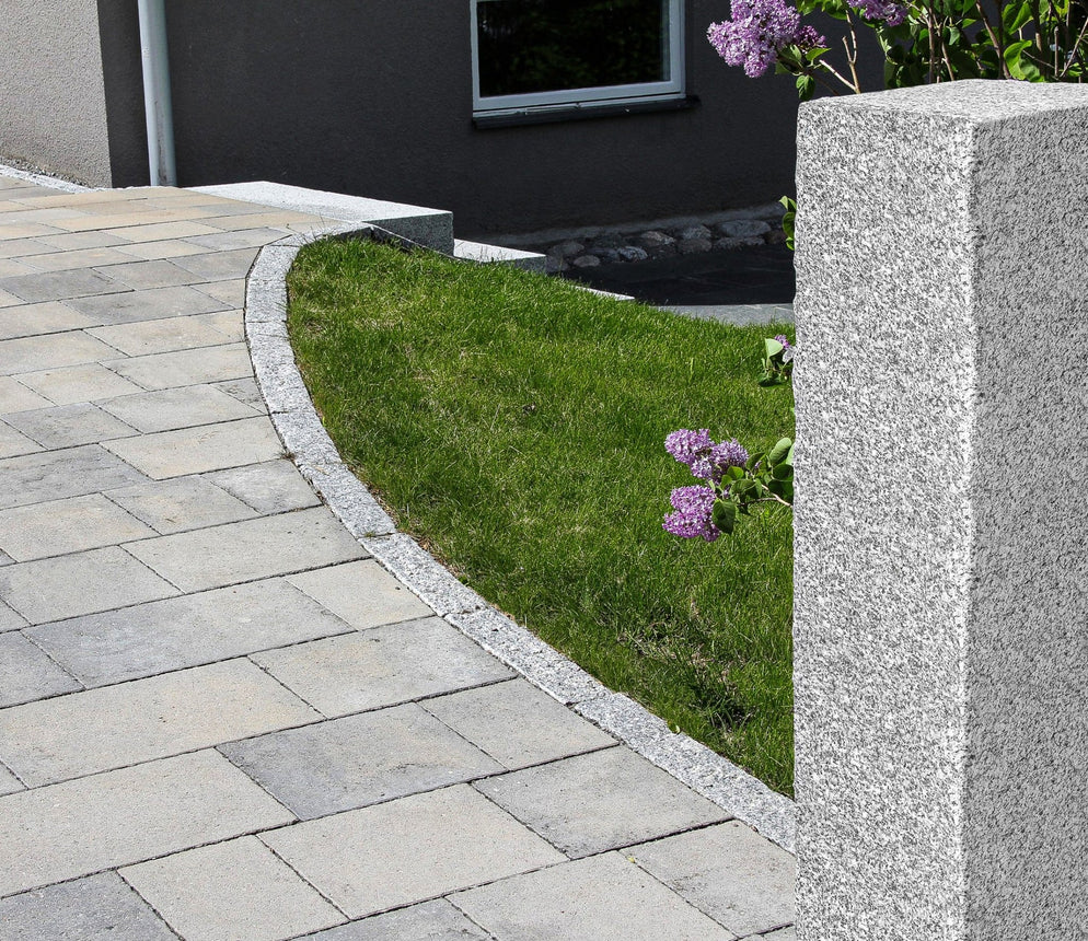 Granitstolpe Bergama Grå Modern 1500x250x250 - Stenbolaget