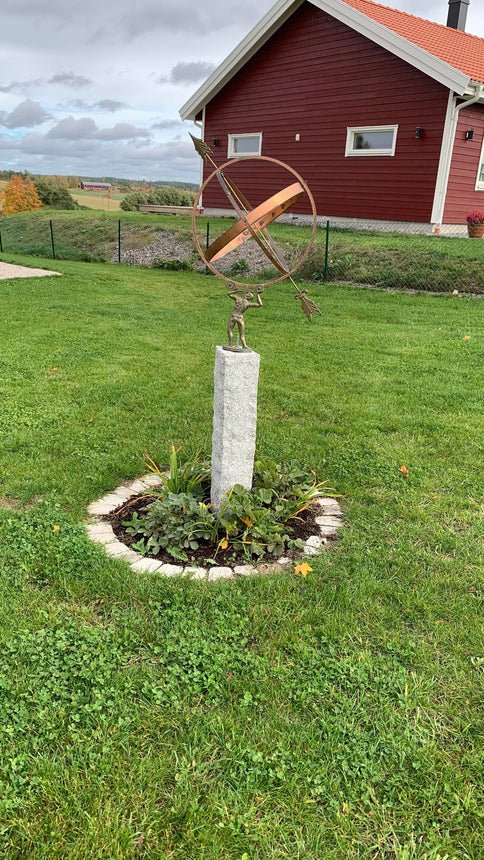 Granitstolpe Bergama Grå Rustik 1300x200x200 - Stenbolaget