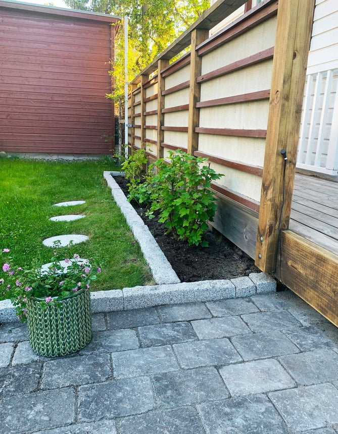 Granitstolpe/Rabattkant Bergama Grå 900x100x100 - Stenbolaget