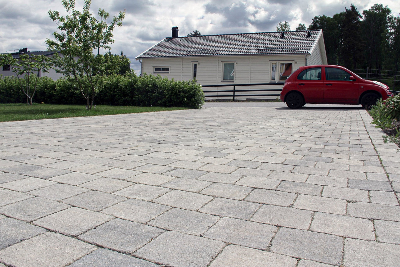 Marksten Visby Struktur Kvadrat Gråmix 50mm - Stenbolaget