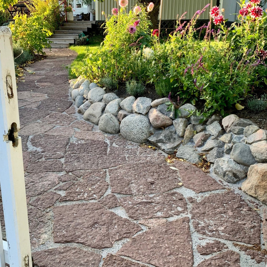 Ölandssten Oregelbunden Röd - Stenbolaget