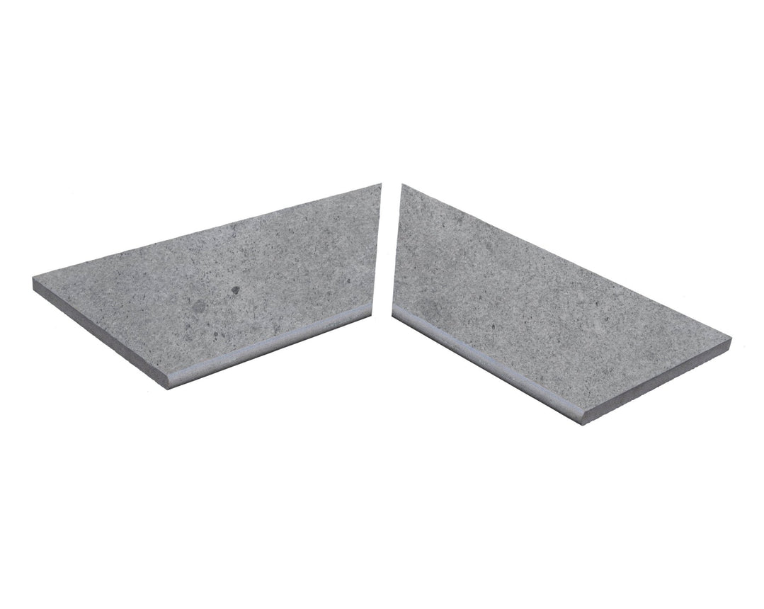 Poolkantsten Ecostone Dark Limegrey Hörn - Stenbolaget