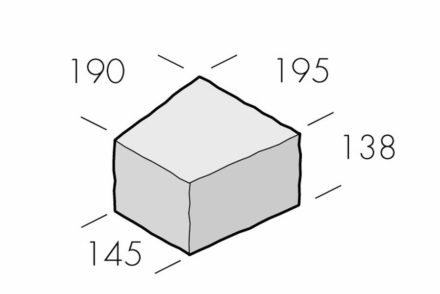 Rustik Radieblock Grå - Stenbolaget