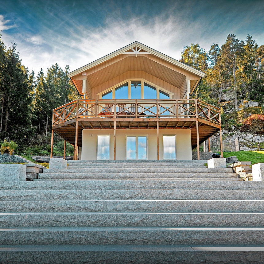 Stentrappa Bergama Granit Premium Grå 1700x350x150 - Stenbolaget