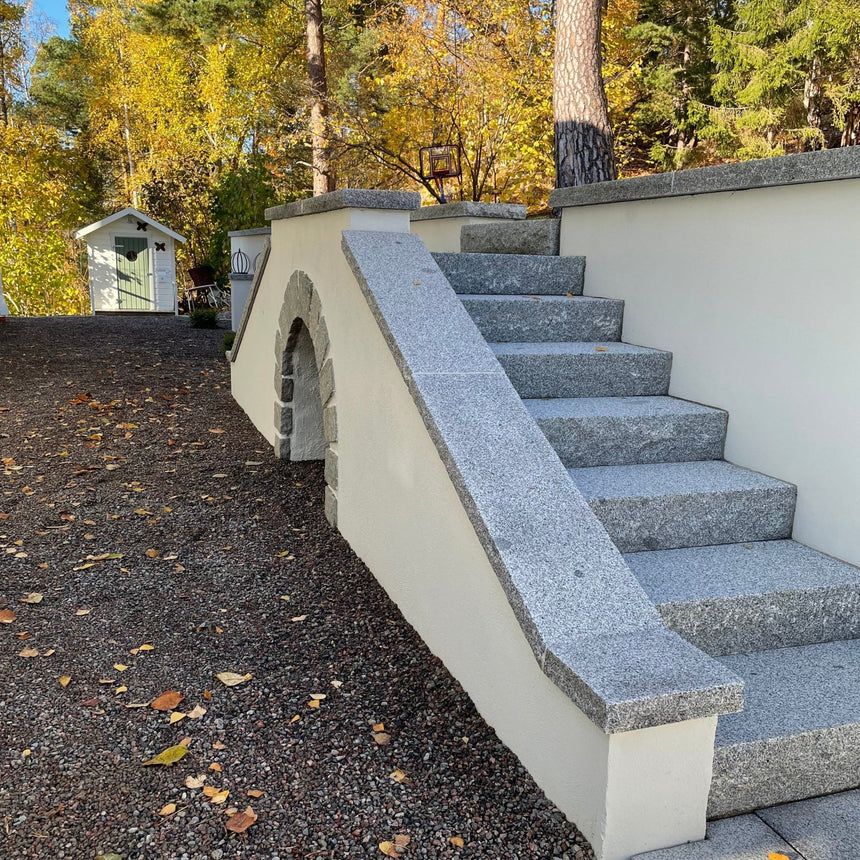 Stentrappa Bergama Granit Villa14 Grå 1000x320x140 - Stenbolaget