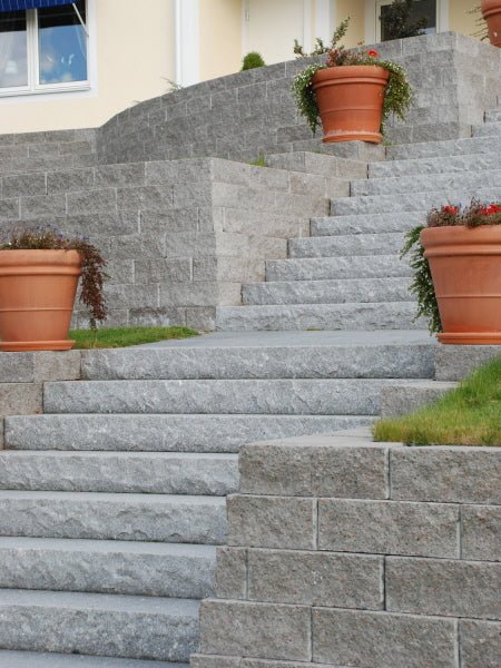 Stentrappa Granit Bohus Grå 1500x350x150 - Stenbolaget