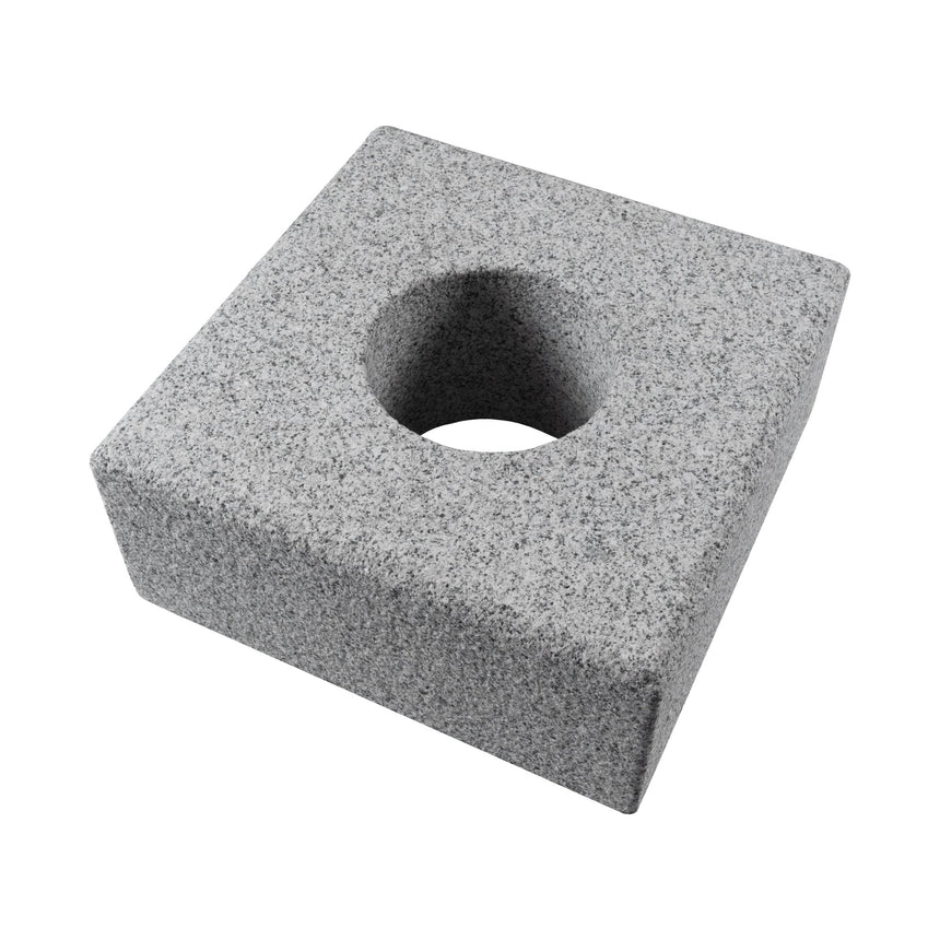 Stolpelement Bergama Granit Grå Modern 350x350x150 - Stenbolaget