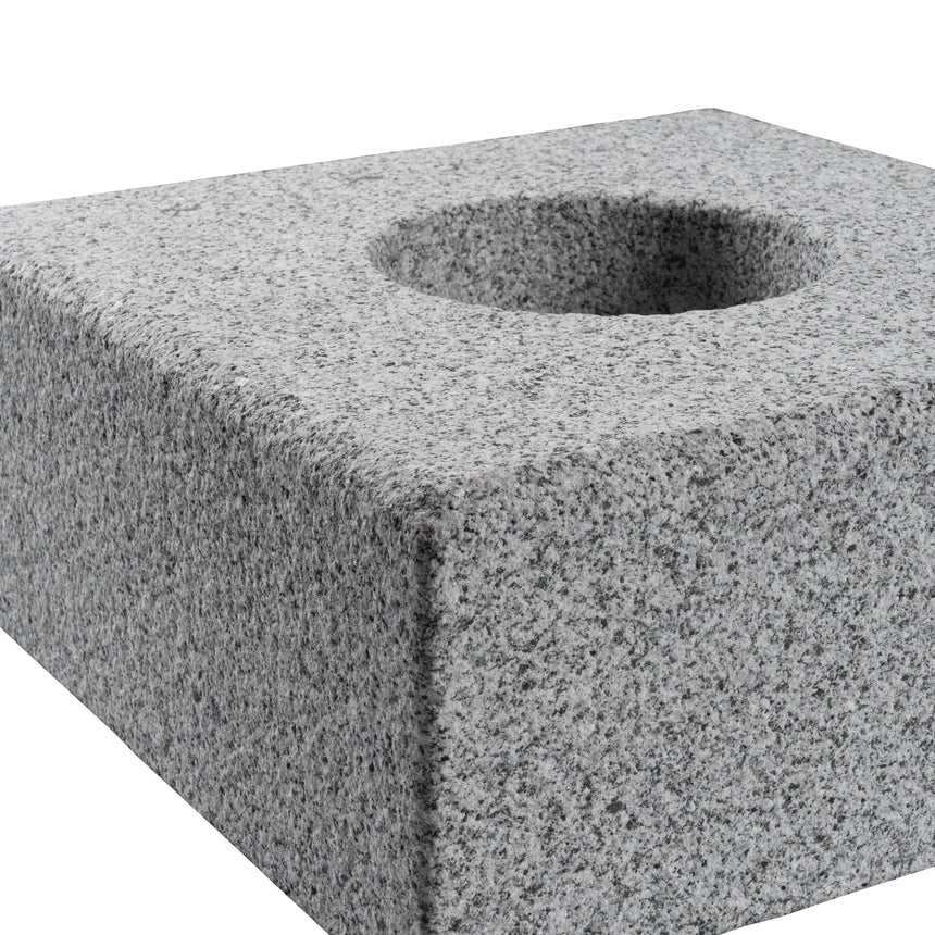 Stolpelement Bergama Granit Grå Modern 350x350x150 - Stenbolaget